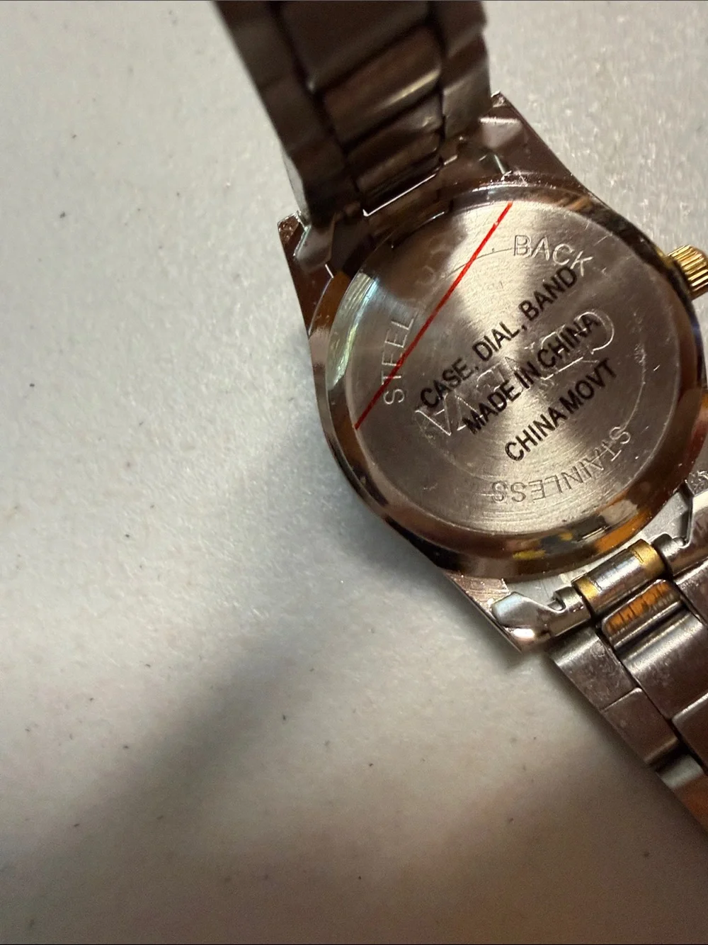 Geneva Two-Tone Silver and Gold Men's Bracelet Watch